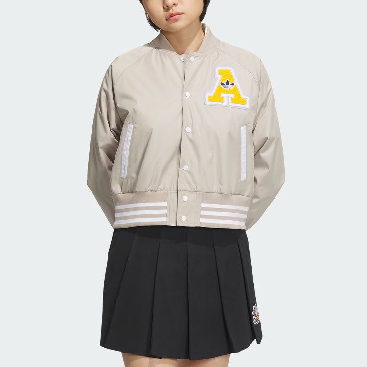 (WMNS) Adidas Originals Collegiate Bomber Jackets 'Beige' IU4770 sold by KicksCrew product image thumbnail 2
