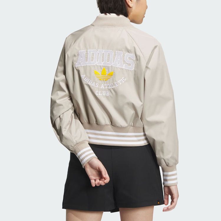 (WMNS) Adidas Originals Collegiate Bomber Jackets 'Beige' IU4770 sold by KicksCrew product image thumbnail 3
