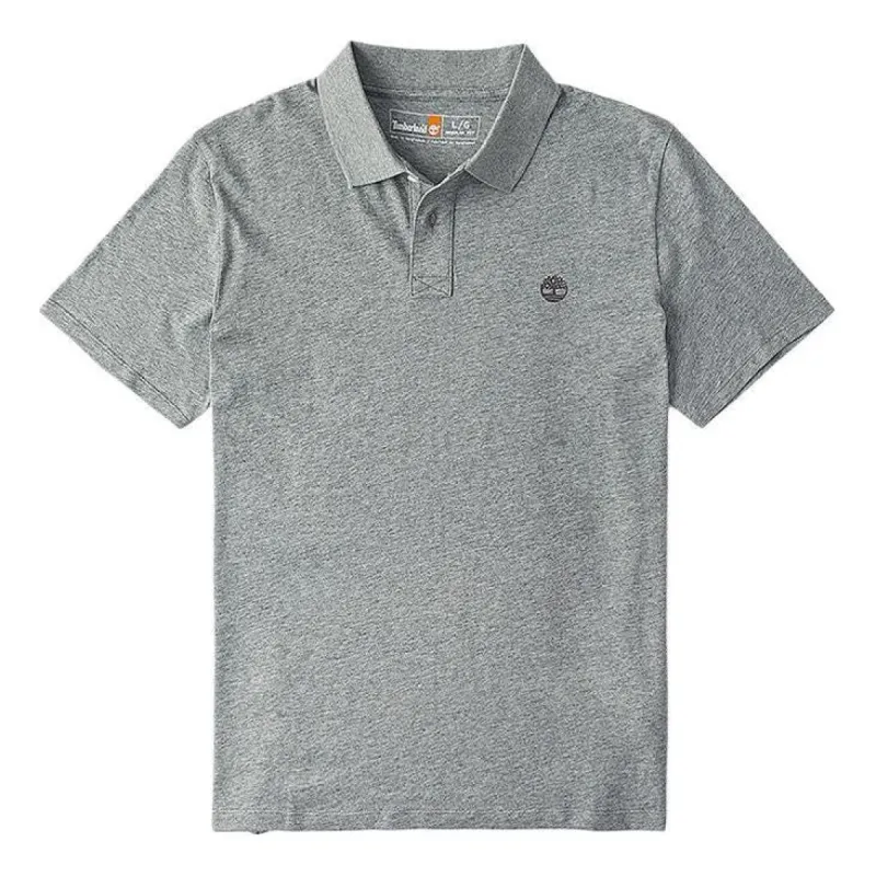 Timberland Logo Polo Shirt 'Grey' A63YQ-052 sold by KicksCrew