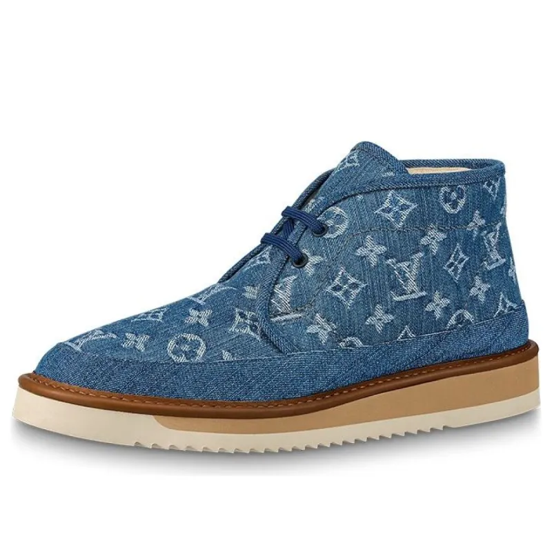 LOUIS VUITTON x Nigo Cosy Ankle Boots 'Denim Monogram' 1A81GM sold by KicksCrew