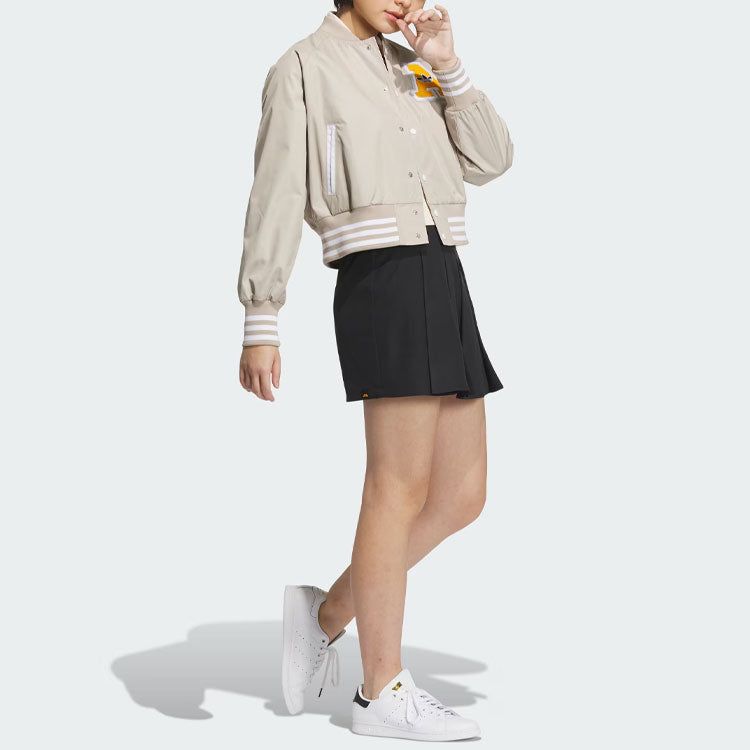 (WMNS) Adidas Originals Collegiate Bomber Jackets 'Beige' IU4770 sold by KicksCrew product image thumbnail 4