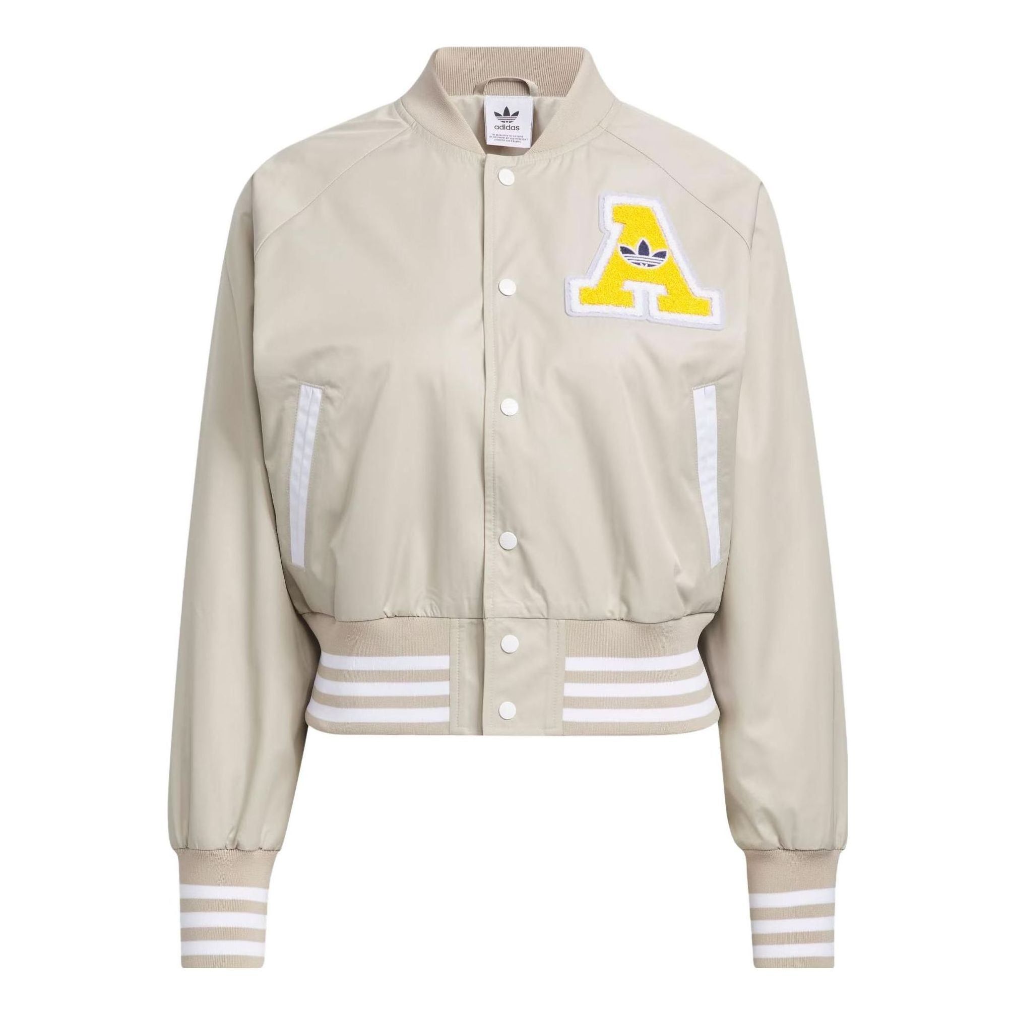 (WMNS) Adidas Originals Collegiate Bomber Jackets 'Beige' IU4770 sold by KicksCrew