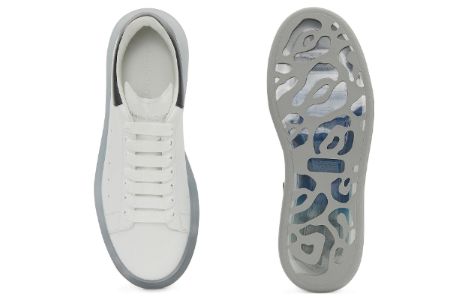Alexander McQueen Oversized Sneakers 'Clear Sole White Navy Blue' 709817WICY19095 sold by KicksCrew