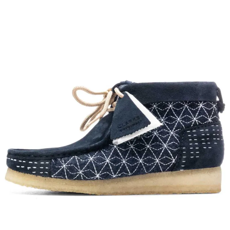 Clarks Wallabee Boots 'Navy Shashiko' 26169152 sold by KicksCrew