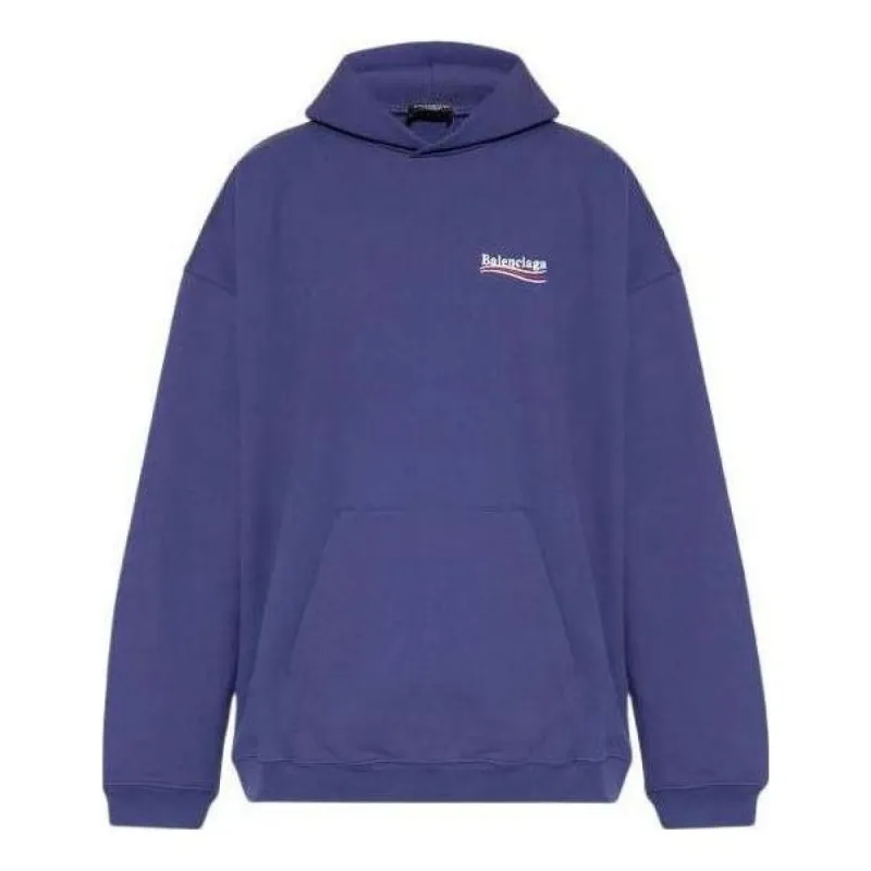 Balenciaga Political Campaign Hoodie 'Blue' 620973TKVI91195 sold by KicksCrew