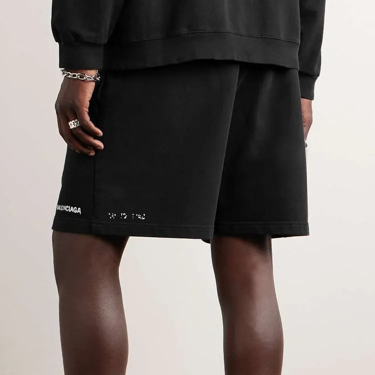 Balenciaga FW23 Logo Shorts 'Black' 676137TOVO61070 sold by KicksCrew product image thumbnail 4