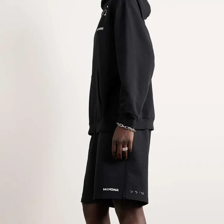 Balenciaga FW23 Logo Shorts 'Black' 676137TOVO61070 sold by KicksCrew product image thumbnail 3