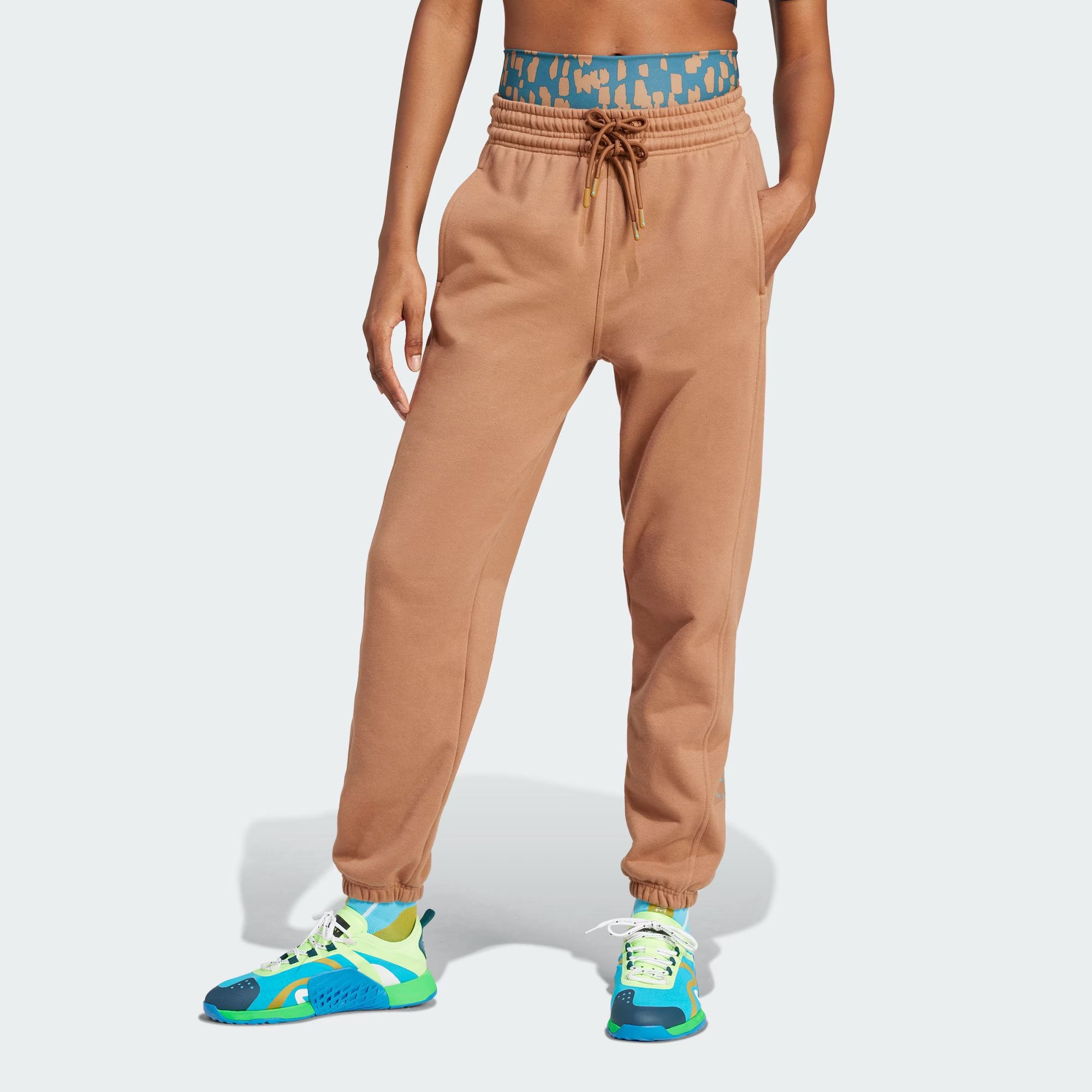 (WMNS) adidas by Stella McCartney Regular Sweat Pants 'Brown' IU0875 sold by KicksCrew product image thumbnail 2