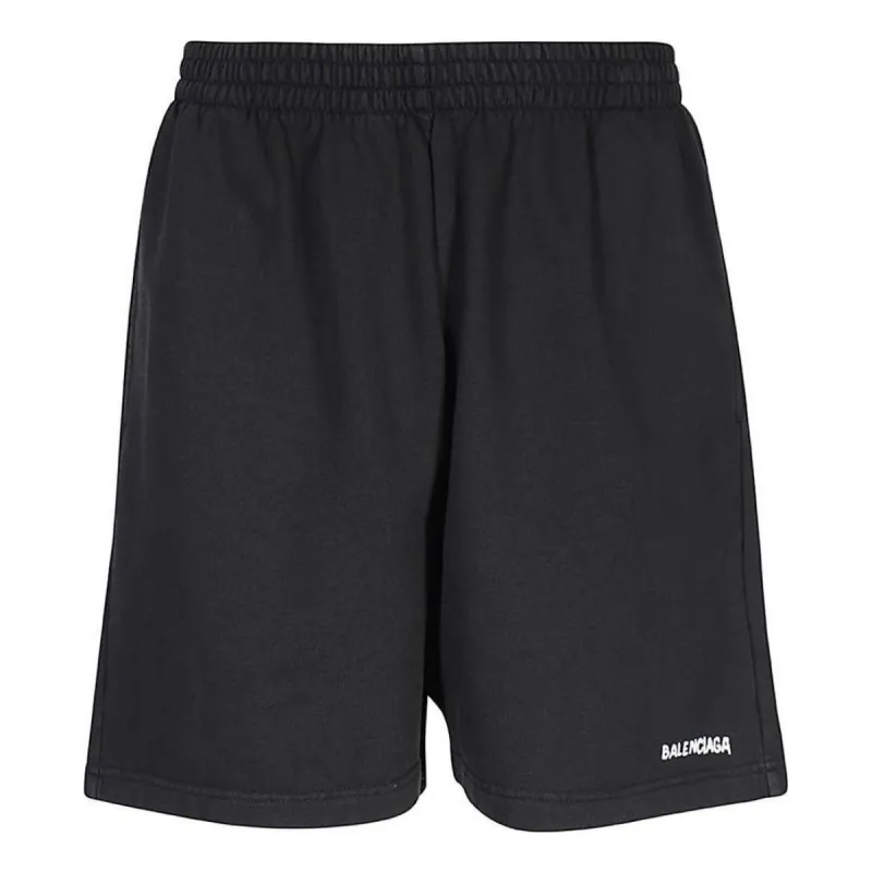 Balenciaga FW23 Logo Shorts 'Black' 676137TOVO61070 sold by KicksCrew