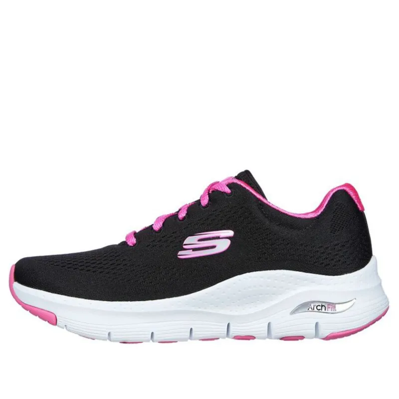 (WMNS) Skechers Arch Fit Shoes 'Black Pink' 149057-BKFS sold by KicksCrew