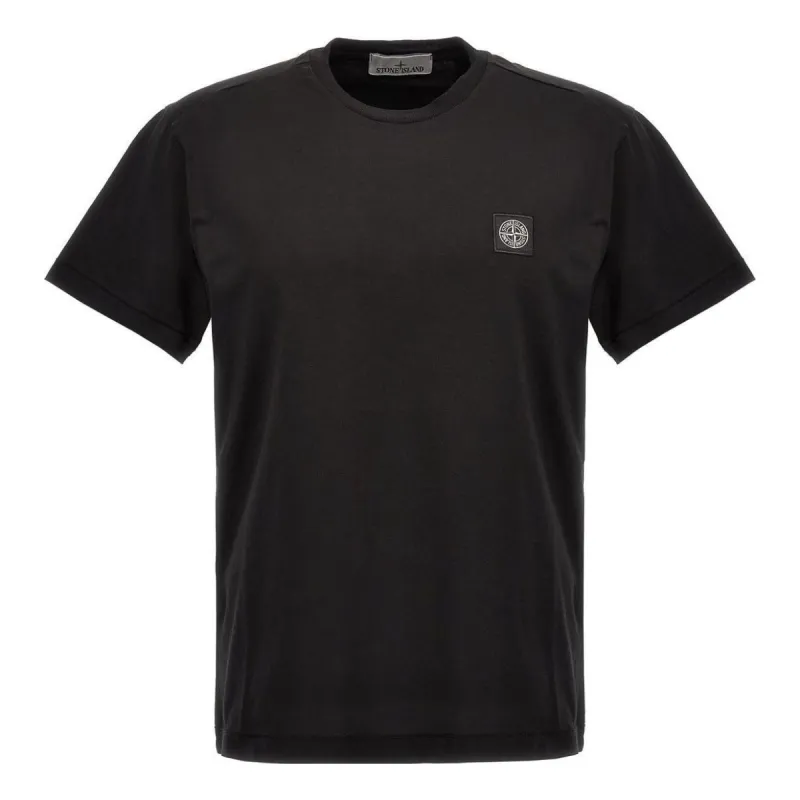 STONE ISLAND Garment Dyed Logo T-Shirt 'Black' 791524113-A0029 sold by KicksCrew