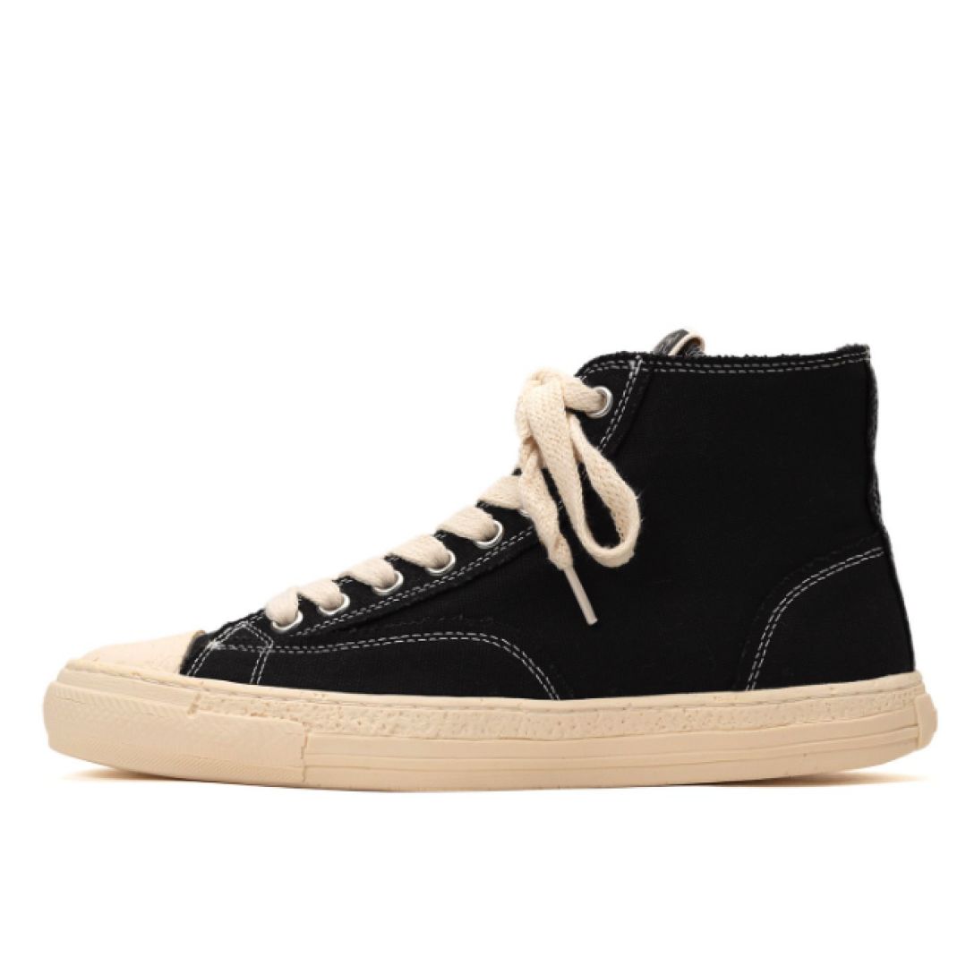 Maison MIHARA YASUHIRO PAST Sole Canvas High-top Sneaker 'Black' S09FW204-BLK sold by KicksCrew