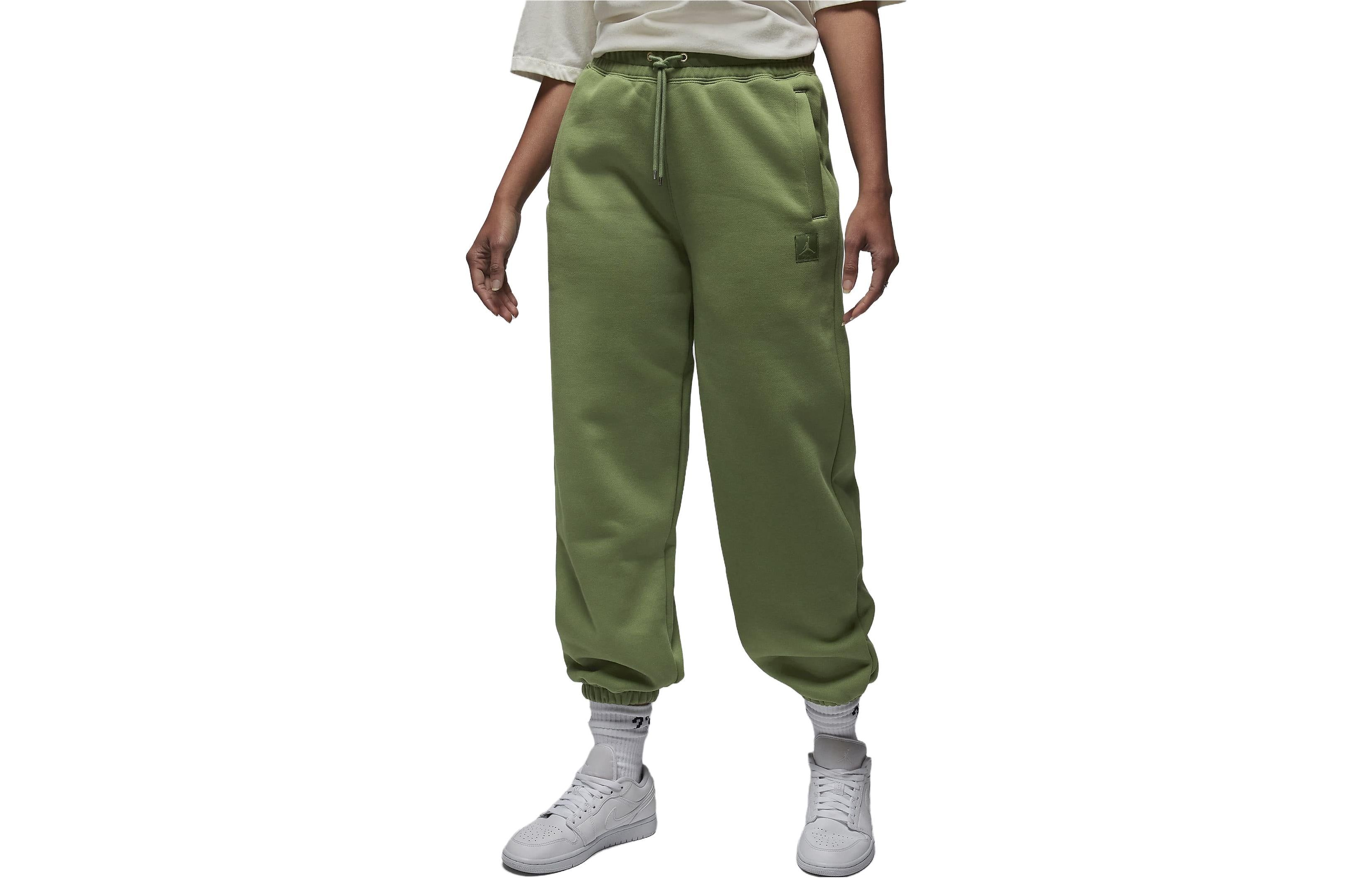 (WMNS) Air Jordan Flight Fleece Pants 'Olive Green' FB5113-340 sold by KicksCrew product image thumbnail 2