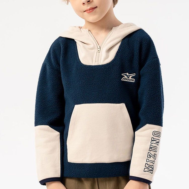 (GS) Mizuno Fleece Casual Hoodie 'Navy' 32CA3921 sold by KicksCrew product image thumbnail 2