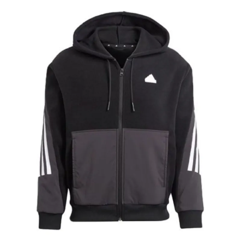 adidas Future Icons 3-Stripes Hoodie 'Black' IB6130 sold by KicksCrew