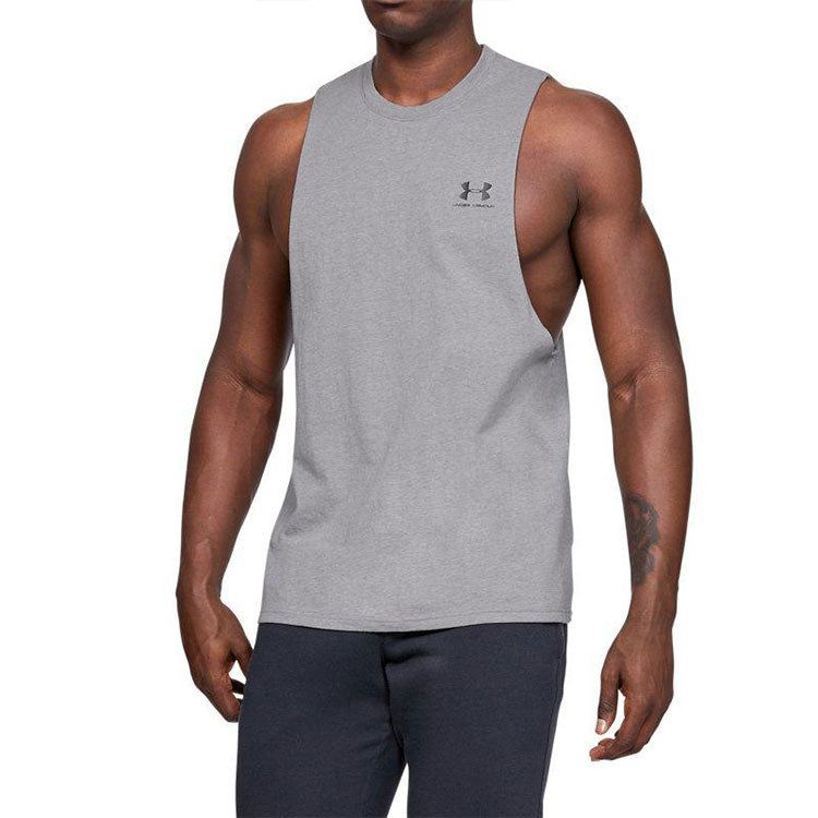 Under Armour Sportstyle Left Chest Cut-Off Tank Top 'Grey' 1329286-035 sold by KicksCrew product image thumbnail 4