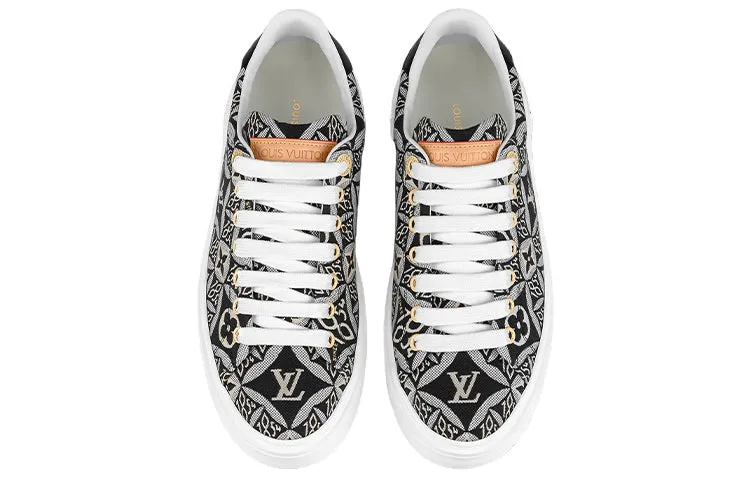 (WMNS) LOUIS VUITTON Out Sneakers 'Black White Monogram with Brown' 1A9FNL sold by KicksCrew product image thumbnail 3