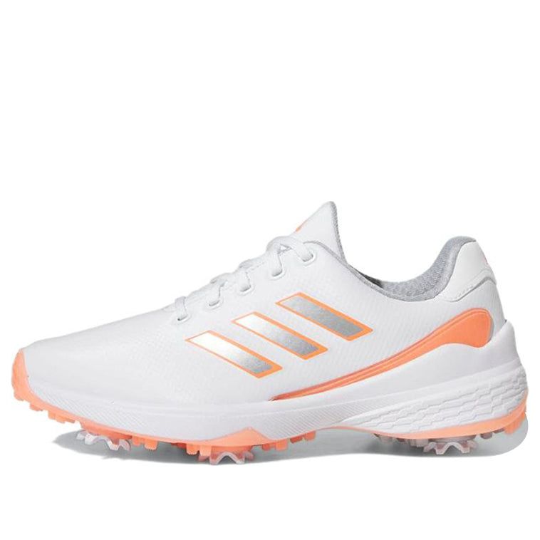 (WMNS) Adidas ZG23 Golf Shoes 'Cloud White Silver Metallic Coral Fusion' GZ2176 sold by KicksCrew
