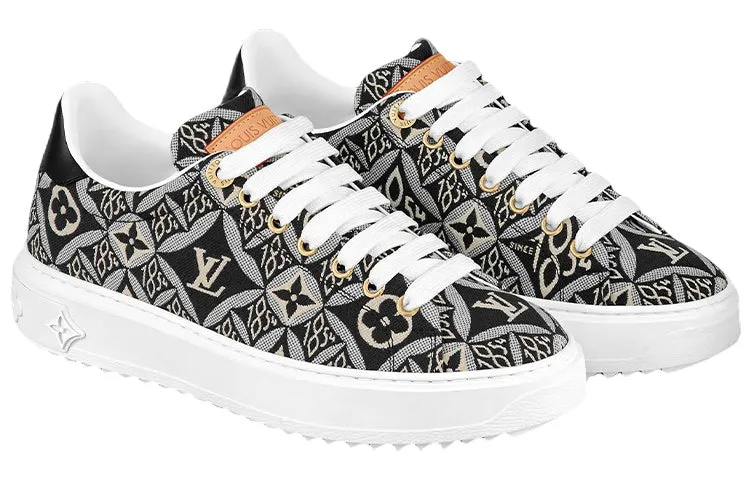 (WMNS) LOUIS VUITTON Out Sneakers 'Black White Monogram with Brown' 1A9FNL sold by KicksCrew product image thumbnail 2