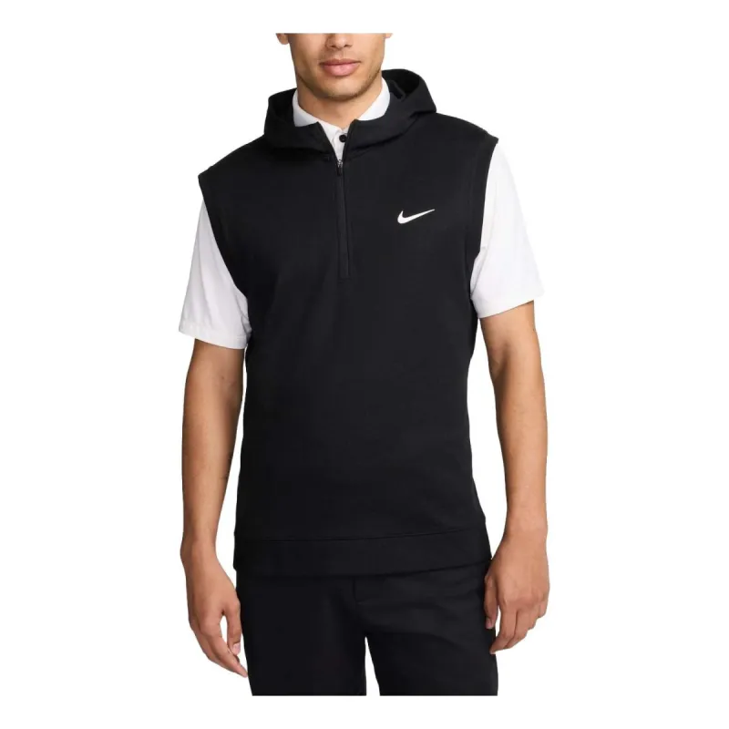 Nike Tour Golf Vest Hoodie 'Black White' FQ8879-010 sold by KicksCrew