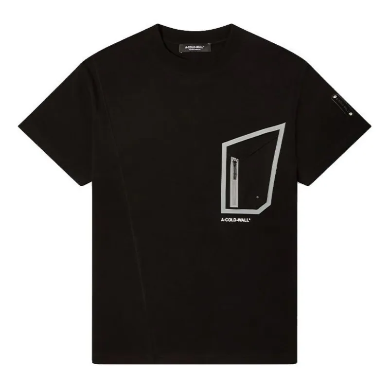 A-COLD-WALL* Technical Polygon T-shirt 'Black' ACWMTS089-BLACK sold by KicksCrew