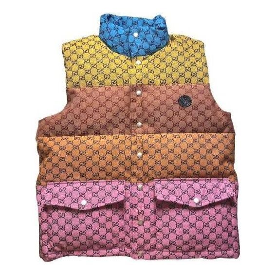 Gucci GG Jacquard Cotton Blend Canvas Down Vest 'Multicolor' 658112-Z8A0I-4333 sold by KicksCrew