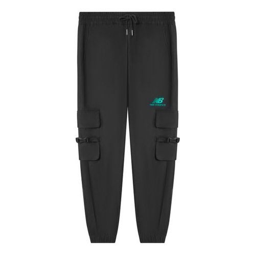 New Balance Sportswear Logo Printed Cargo Joggers 'Black' AMP11310-BK sold by KicksCrew
