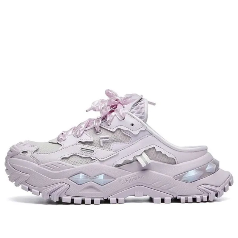 (WMNS) FILA FUSION Bianco Mule Shoes 'Purple' T12W231301FOH sold by KicksCrew