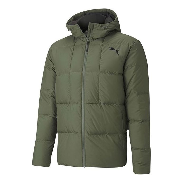 Puma Essentials Down Jacket 'Green Black' 585534-64 sold by KicksCrew