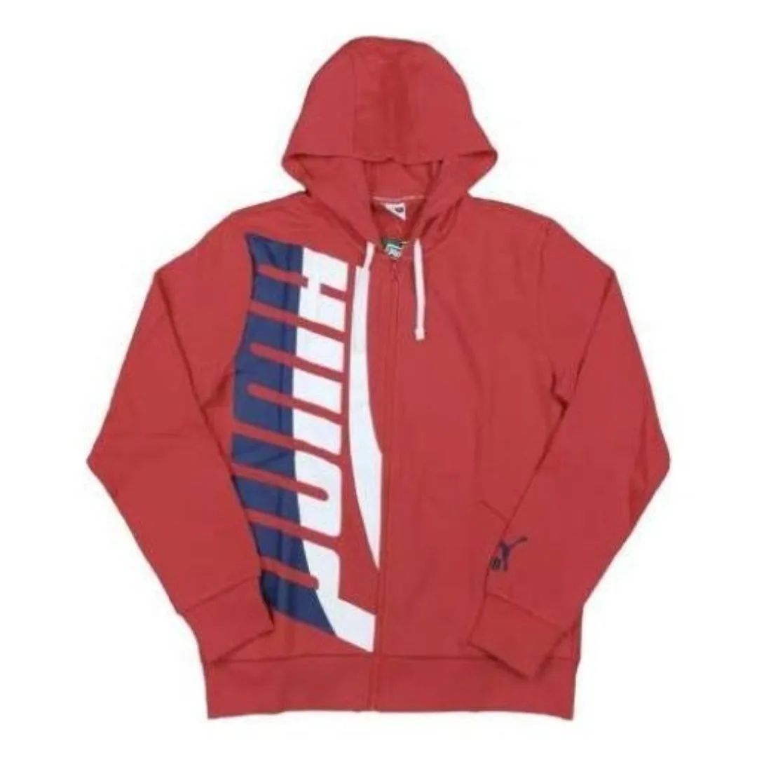 PUMA Casual Hooded Zip-Up Sweatshirt 'Red White Blue' 577648-12 sold by KicksCrew