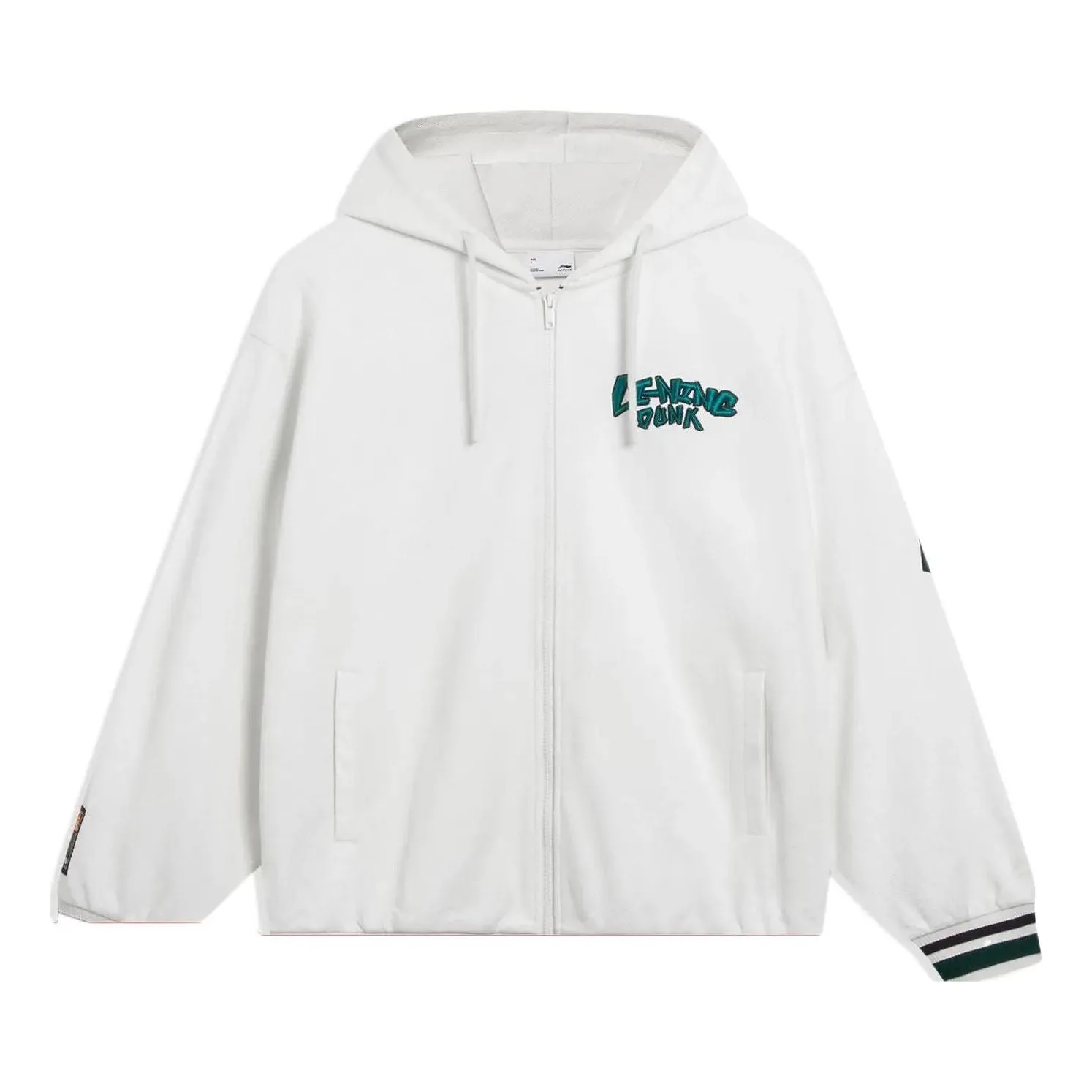 Li-Ning Hoops Graphic Hooded Jacket 'White' AWDT549-1 sold by KicksCrew