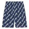 Balenciaga All Over Scribble Shorts 'Indigo' 672410TLLJ48502 sold by KicksCrew