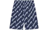 Balenciaga All Over Scribble Shorts 'Indigo' 672410TLLJ48502 sold by KicksCrew