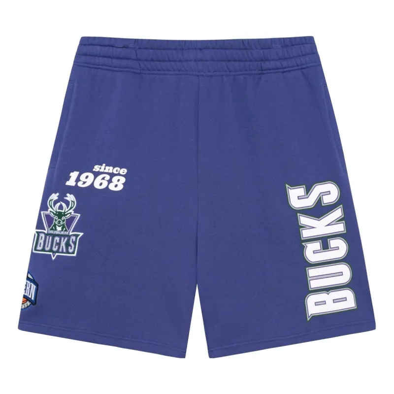 Mitchell & Ness x NBA Origins Fleece Short 'Bucks Team' PSHR4851-MBUYYPPPPURP sold by KicksCrew