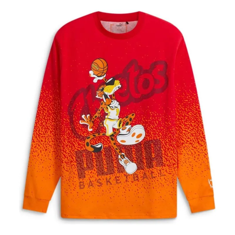 PUMA x CHEETOS Hoops Long Sleeve T-shirt 'Orange' 625874-01 sold by KicksCrew