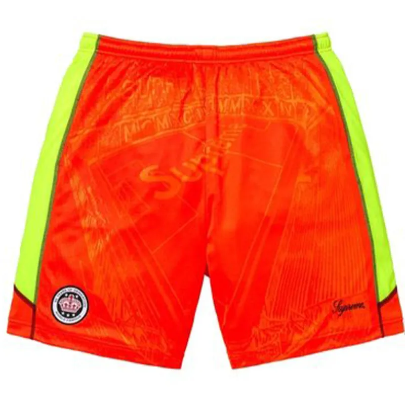 Supreme Jacquard Soccer Shorts 'Orange Yellow' SUP-SS24-294 sold by KicksCrew