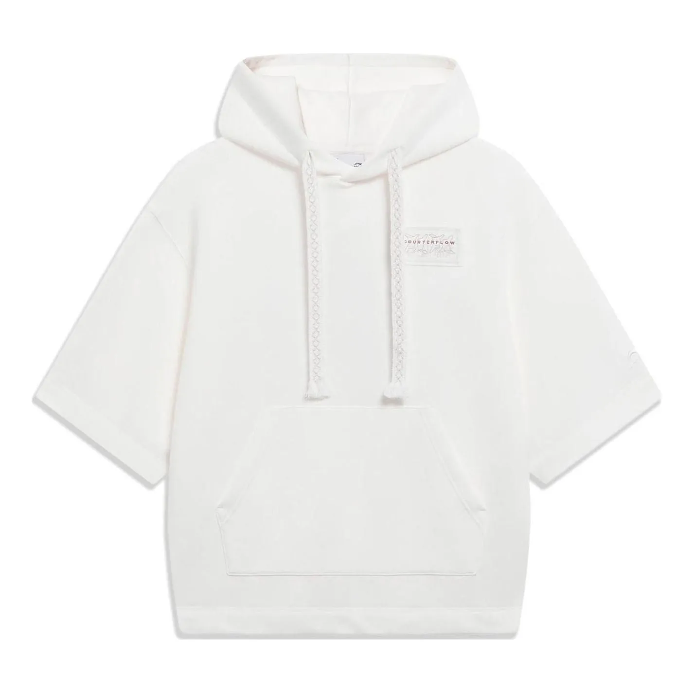 Li-Ning Counterflow Map Graphic Short Sleeve Hoodie 'White' AWDT535-1 sold by KicksCrew