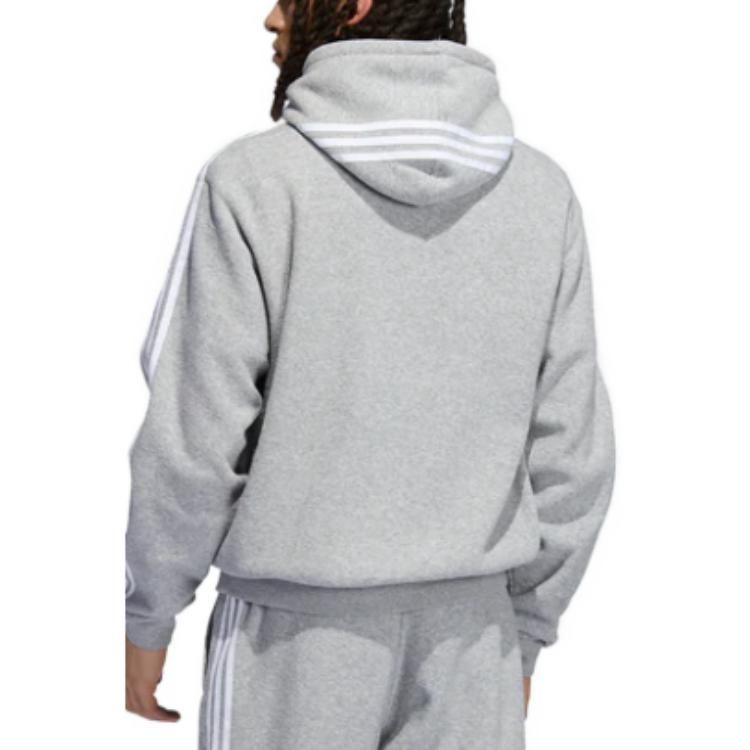 adidas Originals Comfort 3-Stripes Hoodie 'Heather Grey' H31237 sold by KicksCrew product image thumbnail 4