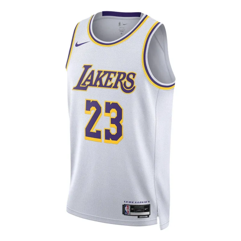 Nike Dri-FIT Los Angeles Lakers Association Edition 2022/23 NBA Swingman Jersey 'White' DN2081-103 sold by KicksCrew
