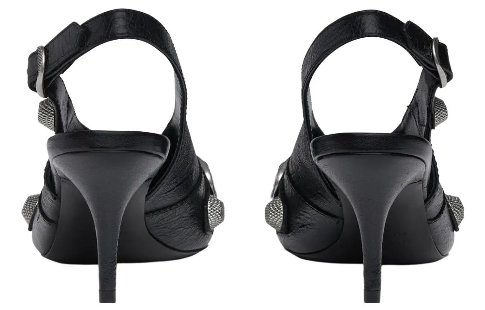 (WMNS) Balenciaga Cagole Slingback 70mm Pumps 'Black' 714251WAD4E1081 sold by KicksCrew product image thumbnail 4