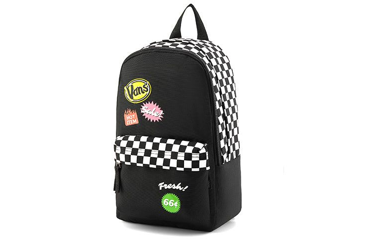 Vans Checkerboard Logo Backpack 'Black' VN0A4DROZEK sold by KicksCrew product image thumbnail 2