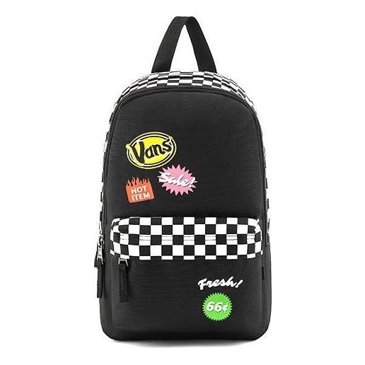 Vans Checkerboard Logo Backpack 'Black' VN0A4DROZEK sold by KicksCrew