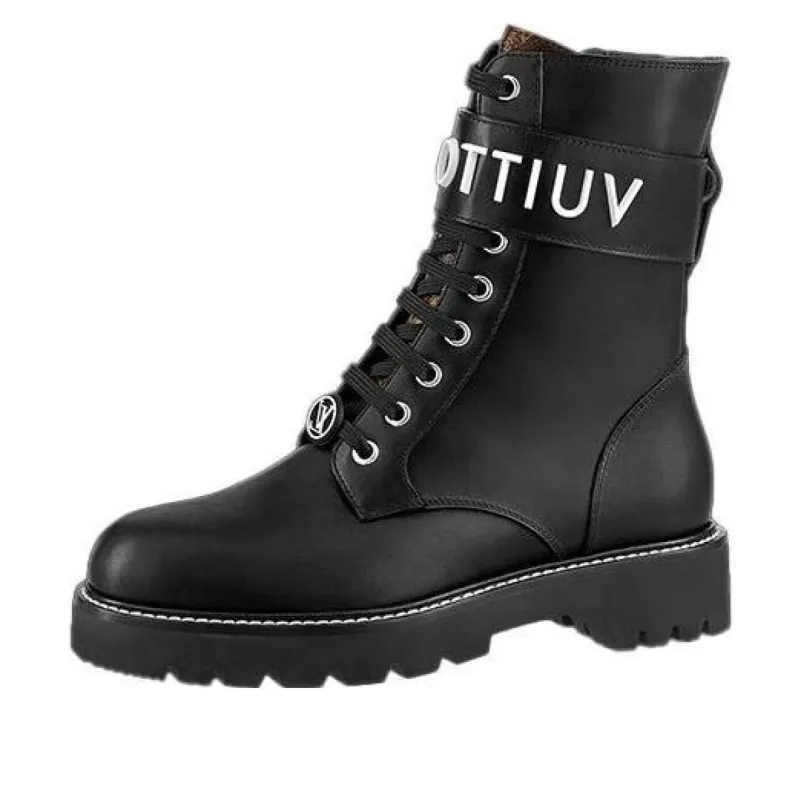 (WMNS) LOUIS VUITTON Territory Ankle Boots 'Black' 1A9HAJ sold by KicksCrew