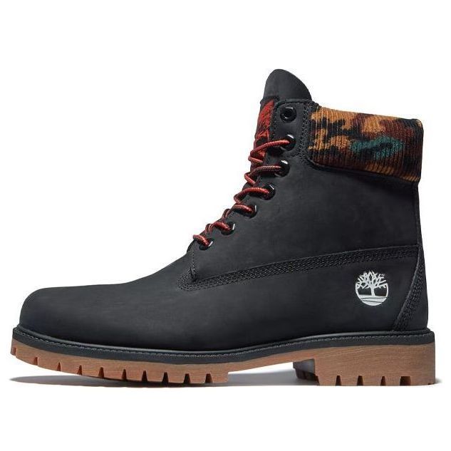Timberland 6 Inch Premium Boot 'Black Nubuck with Camouflage Collar' A2KC3001 sold by KicksCrew