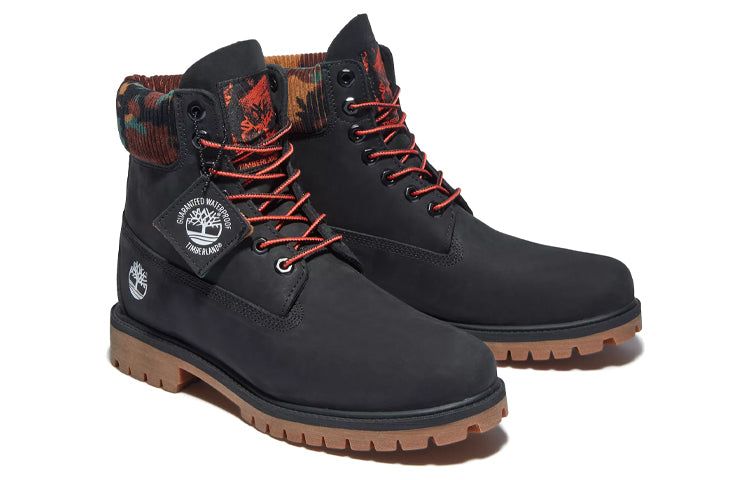 Timberland 6 Inch Premium Boot 'Black Nubuck with Camouflage Collar' A2KC3001 sold by KicksCrew product image thumbnail 4