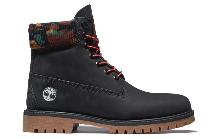 Timberland 6 Inch Premium Boot 'Black Nubuck with Camouflage Collar' A2KC3001 sold by KicksCrew product image thumbnail 2