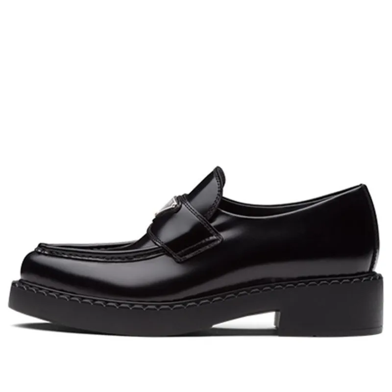 (WMNS) PRADA Brushed Leather Pointy Monolith Loafers 'Black' 1D673M_050_F0002 sold by KicksCrew