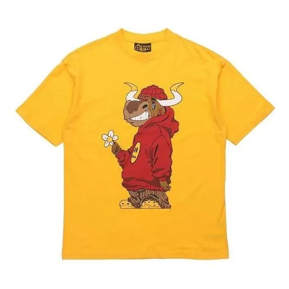 Drew House Drew Bull T-shirt 'Yellow' DH-HJ2121-OXGY sold by KicksCrew
