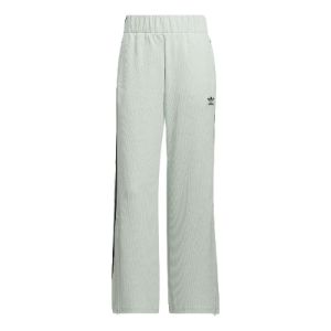 (WMNS) adidas originals Flared Pants 'White Black' IY7122 sold by KicksCrew