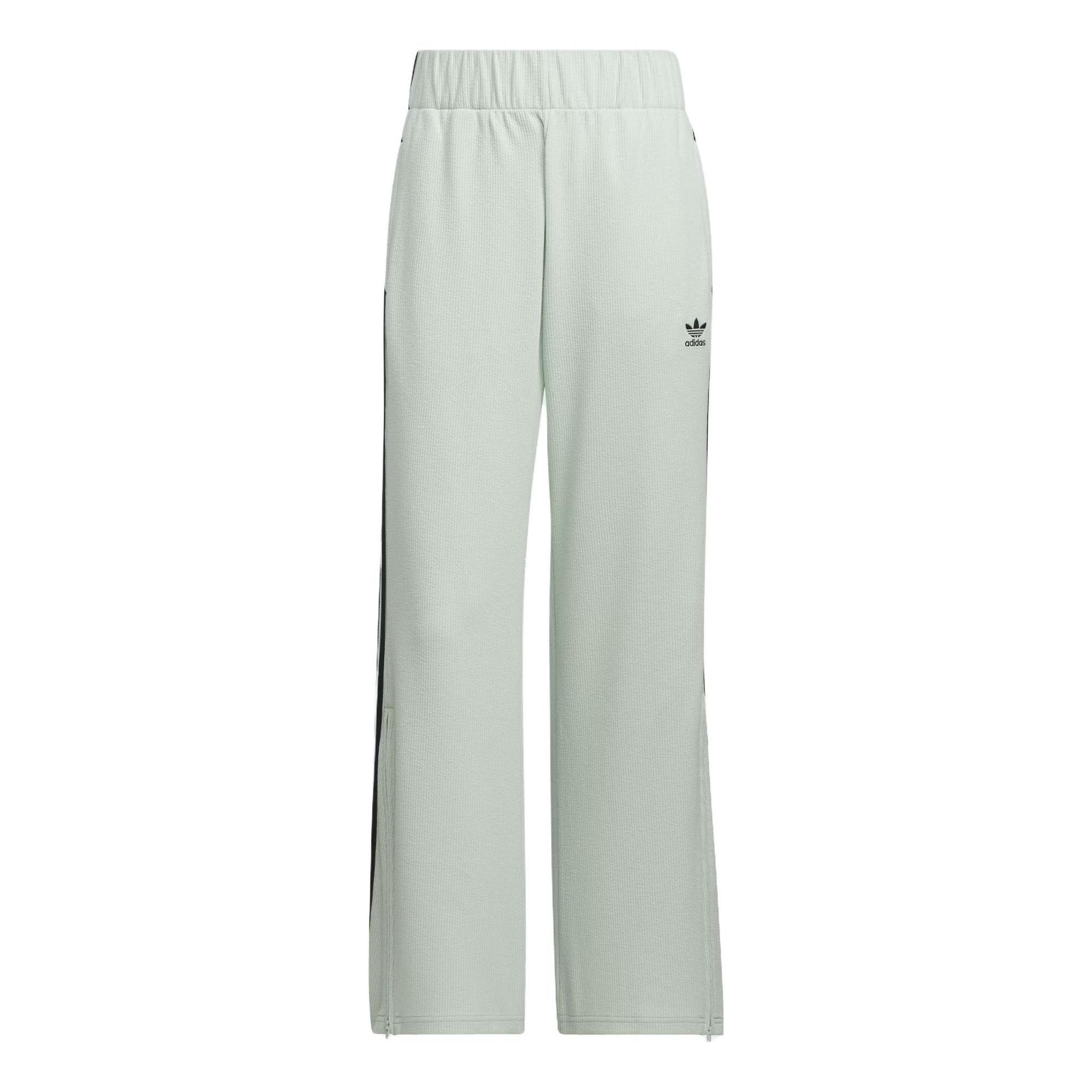 (WMNS) adidas originals Flared Pants 'White Black' IY7122 sold by KicksCrew